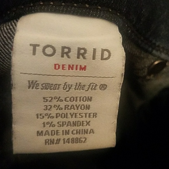 Torrid 3 Button Zipper Closure Blue Jeggings - Picture 7 of 8